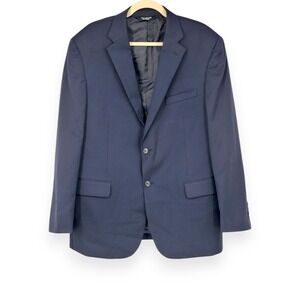 Jos A Bank Mens 44R Executive Suit Jacket Wool Navy Blazer Tailored Fit Business